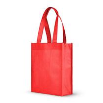 Simplesmente Green Solutions Reusable Gift Bag, Party Favor Bag, Lunch Bag, 8.25 x 10 x 3.5 com alça de 16", vermelho, pacote de 25