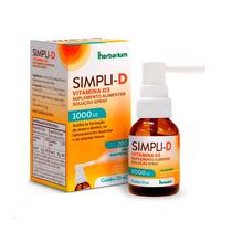 Simpli D 1000ui Vitamina D-Colecalciferol Em Spray Oral 20ml