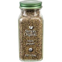 Simply Organic Ground Black Pepper Pimenta preta moída 65g
