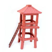 Simulação Blockhouse World War Military Model Vermelho 18,5 cm
