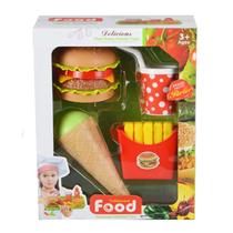 Simulação Burger Set Toy Pretend Cooking Food Play Props Simulação Burger Set Toy Pretend Cooking Food Play Props