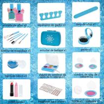 Simulação de conjunto de brinquedos de maquiagem para meninas com bolsa de cosméticos Simulação de conjunto de brinquedos de maquiagem para meninas com bolsa de cosméticos