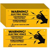Sinais de alerta de cerca elétrica Blulu 24 peças 26 x 11 cm Sinais de alerta de cerca elétrica Blulu 24 peças 26 x 11 cm