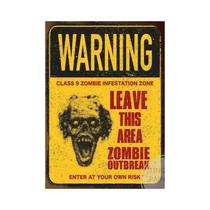 Sinais De Aviso Vintage, Perigo De Zumbi, Cuidado Com O Cachorro, Sem Estacionamento, Sem Violação