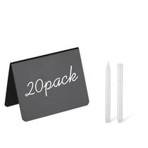 Sinais de quadro-negro Doloburn de 4 x 3 cm para alimentos, pacote com 20 marcadores