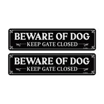 Sinais GicnKeuz Beware of Dog for Fence 30x7,5 cm Refletivo