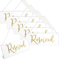 Sinais reservados Blulu para cadeiras de casamento, acrílico, 6 peças de ouro Sinais reservados Blulu para cadeiras de casamento, acrílico, 6 peças de ouro
