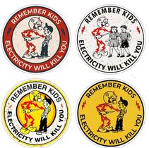 Sinal de alerta: lembre-se de que a eletricidade das crianças matará você: 40 unidades