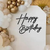 Sinal de Aniversário Feliz Aniversário Mastron - Letras em Feltro Preto