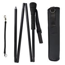 Sinal de aviso de segurança em profundidade de água Aventik Fold-able Wading Staff com núcleo de aço inoxidável revestido com núcleo de aço inoxidável T7075 Resistência à corrosão corporal de alumínio (WS091)