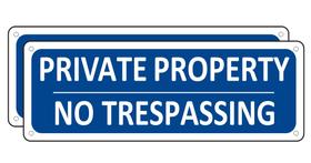 Sinal de aviso: i-Cowfun No Trespassing, alumínio de 10 x 9 cm (pacote com 2)