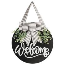 Sinal de boas-vindas Learan para Front Door Wreath Decor All Seasons