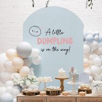 Sinal de decalque CIEQR A Little Dumpling is On The Way Baby Shower Sinal de decalque CIEQR A Little Dumpling is On The Way Baby Shower