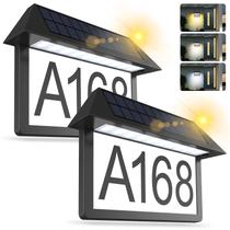 Sinal de endereço solar deerdance House Numbers 300LM 3 cores Sinal de endereço solar deerdance House Numbers 300LM 3 cores