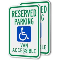 Sinal de estacionamento SmartSign Reserved Parking Van, pacote com 2 Sinal de estacionamento SmartSign Reserved Parking Van, pacote com 2
