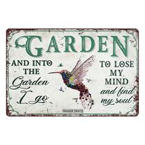 Sinal de estanho Vintage Garden Hummingbird Iron 20x30cm Sinal de estanho Vintage Garden Hummingbird Iron 20x30cm