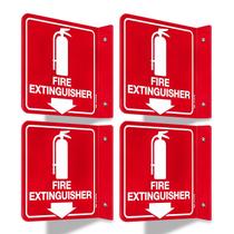 Sinal de extintor de incêndio T&R 6 x 6 cm em acrílico, pacote com 4 parafusos Sinal de extintor de incêndio T&R 6 x 6 cm em acrílico, pacote com 4 parafusos