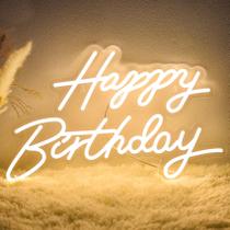 Sinal de feliz aniversário de néon LED Dengduoduo alimentado por USB Sinal de feliz aniversário de néon LED Dengduoduo alimentado por USB