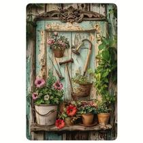 Sinal De Lata De Metal Floral Vintage, À Prova De Ferrugem, À Prova D'água, Arte De Parede De Ferro, - HELLOYOUNG