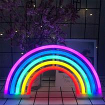 Sinal de luz de néon ENUOLI Rainbow USB alimentado por bateria 29x17 cm Sinal de luz de néon ENUOLI Rainbow USB alimentado por bateria 29x17 cm