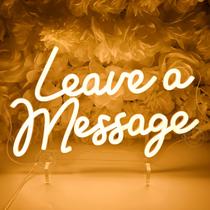 Sinal de luz LED de néon SYLHOME Deixe uma mensagem 35x22cm USB