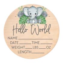 Sinal de nascimento Yippee Daisy Hello World Elephant Hospital