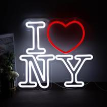 Sinal de néon decorativo qbanziou Love NY LED Light Sinal de néon decorativo qbanziou Love NY LED Light