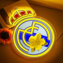 Sinal de néon LED decorativo com logotipo da equipe de futebol AhLove 40x30cm