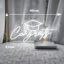 Sinal De Néon LED Regulável, Celebração De Formatura, Parabéns, Decoração De Parede, Presente De