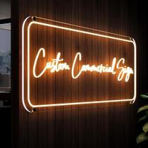 Sinal de néon MEFFIAO LED personalizável para salão de bar de negócios