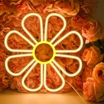 Sinal de néon NXYX Flower 32x32cm LED USB branco quente Sinal de néon NXYX Flower 32x32cm LED USB branco quente
