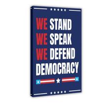 Sinal de protesto Fotuven We Stand. Nós falamos. Defendemos a democracia