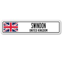 Sinal de rua: Swindon, Reino Unido, Grã-Bretanha, Grã-Bretanha, bandeira britânica Sinal de rua: Swindon, Reino Unido, Grã-Bretanha, Grã-Bretanha, bandeira britânica