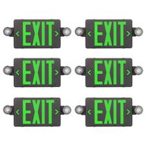 Sinal de saída de emergência TANLUX Green com luzes, pacote com 6 unidades, listado pela UL Sinal de saída de emergência TANLUX Green com luzes, pacote com 6 unidades, listado pela UL