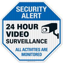 Sinal de vigilância Sigo Signs CCTV Security 60x60cm Alumínio Sinal de vigilância Sigo Signs CCTV Security 60x60cm Alumínio