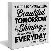 Sinal decorativo de caixa de madeira PIXCEOS Inspirational Quote