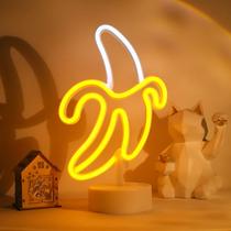 Sinal LED decorativo de néon de banana ENUOLI 30x18 cm amarelo Sinal LED decorativo de néon de banana ENUOLI 30x18 cm amarelo