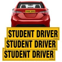 Sinal magnético TOTOMO Student Driver 12x3 refletivo (pacote com 3)