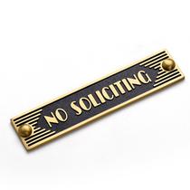 Sinal sem solicitação Morgtta Brass 5x1,2 cm para casa/escritório Sinal sem solicitação Morgtta Brass 5x1,2 cm para casa/escritório