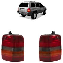 Sinaleira Traseira Grand Cherokee 1993 1994 1995 1996 1997 1998 Laredo Limited Tricolor Ré Fumê Lente Acrílico