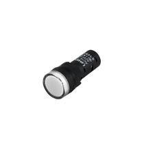 Sinaleiro indicador c/ led 12v - ad16-16c - branco 16mm