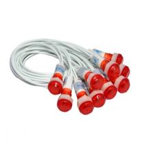 Sinaleiro Jng Com Rabicho Plr108 220V Vermelho 52158 - Kit C/10