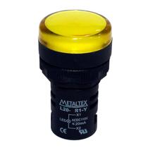 Sinaleiro LED 110VCA/VCC 22MM Amarelo METALTEX