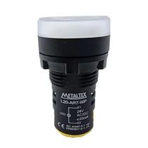 Sinaleiro LED 22mm 24VCC VCA Branco L20AR7WP Sinaleiro LED 22mm 24VCC VCA Branco L20AR7WP