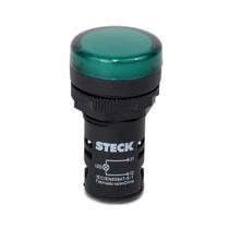 Sinaleiro LED 22mm Steck 24V Luminoso Verde SLDS242