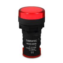 Sinaleiro Monobloco LED 22mm AD22-R 127V / 220V Sibratec - Vermelho Sinaleiro Monobloco LED 22mm AD22-R 127V / 220V Sibratec - Vermelho