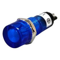 Sinaleiro Redondo 11mm 12VCA/CC Azul Metaltex