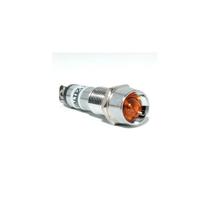 Sinaleiro Redondo 8mm 12V Laranja Metaltex