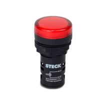 Sinaleiro Redondo Vermelho 22mm Led Slds2201 Steck
