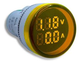 Sinaleiro Voltímetro E Amperímetro 100a Ad101-22vam Amarelo Sinaleiro Voltímetro E Amperímetro 100a Ad101-22vam Amarelo